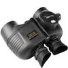 7x50 Black Binoculars Full Waterproof with Compass Gauge, Metal Body Professional Waterproof Telescope, Suitable for Hun view 4