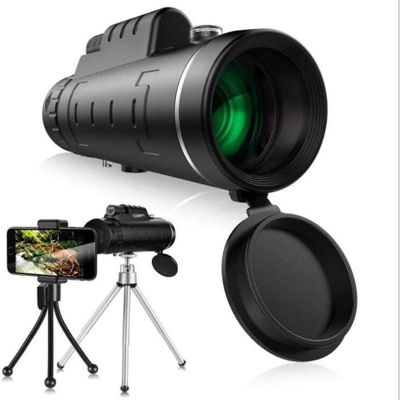 40X60 Monocular Telescope Handheld Adults 10xBroadband Green Film Waterproof Scope Single Hand Focus for Bird Watch