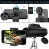 40X60 Monocular Telescope Handheld Adults 10xBroadband Green Film Waterproof Scope Single Hand Focus for Bird Watch view 3