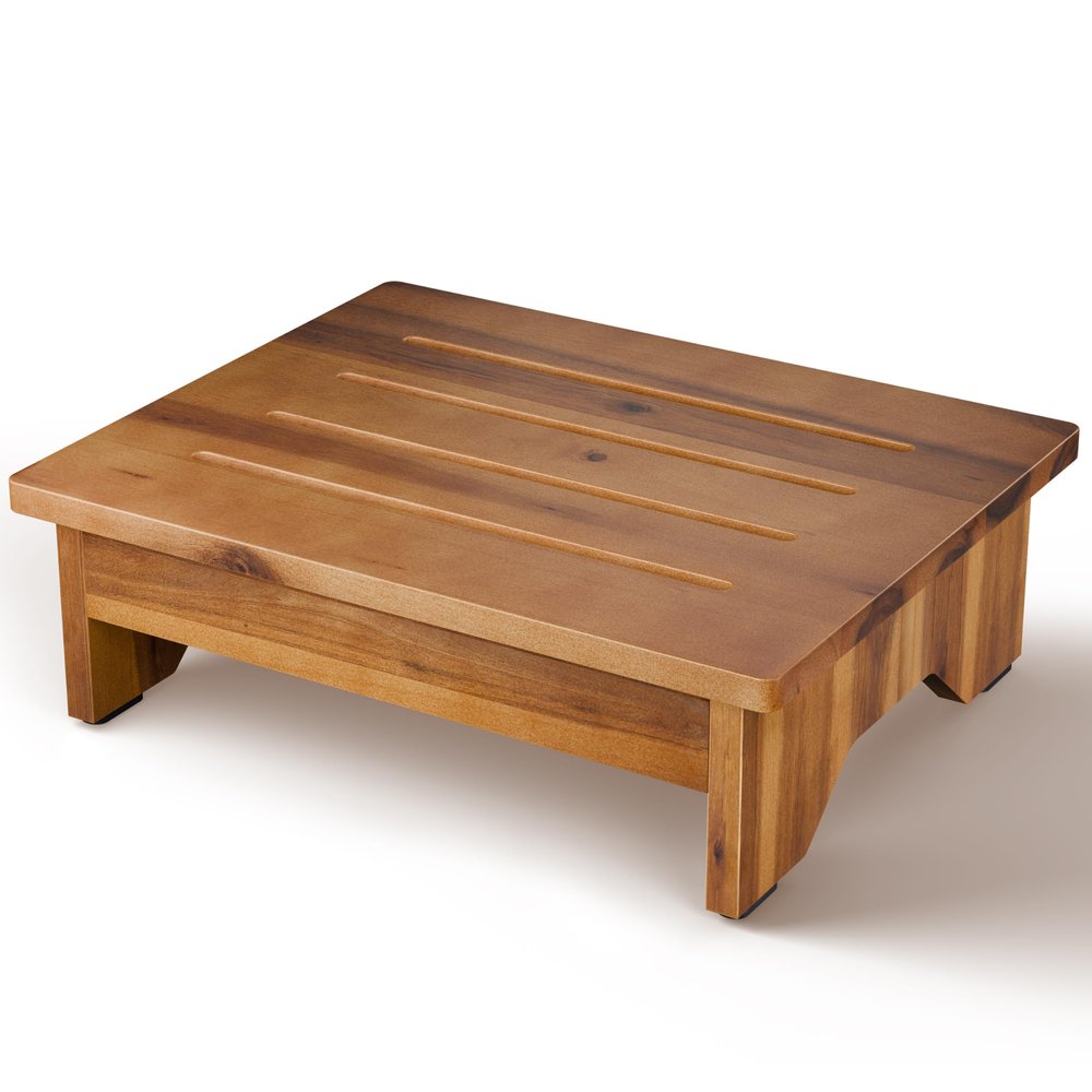 HOLANA 5 Wooden Step Stool for Adults (Fully Assembled), Sturdy 300 LBS