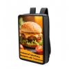 21.5 Inch Touchscreen Advertising Backpack, 1000nits High Brightness LCD Screen Backpack, IP65 Waterproof Digital Signage Backpack with USB/App/CMS Input for Auto Playback, Split Screen, Android 11OS view 1