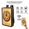 21.5 Inch Touchscreen Advertising Backpack, 1000nits High Brightness LCD Screen Backpack, IP65 Waterproof Digital Signage Backpack with USB/App/CMS Input for Auto Playback, Split Screen, Android 11OS view 4