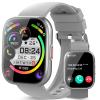 aycy Smart Watch for Men Women Bluetooth Call, 1.85" HD Touch Screen Fitness Watch with Sleep Heart Rate Monitor, 112+ Sports Modes, IP68 Waterproof Activity Trackers for Android iOS, Gray view 1