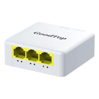 PoE Extender 100 Mbps,4-Port 1 in 3 Out,Extend 250m(820ft) Power & Data Transmission,30W Input 25W Output,PoE Repeater for IP Cameras,IEEE 802.3af/at,Wall Mount,Plug and Play,4kV Lightning Protection