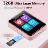 MP3 Player with Bluetooth, 32GB Portable Bluetooth MP3 Player for Kids, 1.8 inch Music Player with Speaker, FM Radio, Voice Recorder, Supports Expanded Up to 512GB(Pink) view 4