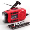 Runningsnail Emergency Weather Radio, 7400mWh Hand Crank Emergency Radio with LCD Display, Support Weather Alert Radio, USB/Solar/Hand Crank, 1W Flashlight & SOS Alarm for Outdoor & Home Emergency view 1
