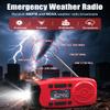 Runningsnail Emergency Weather Radio, 7400mWh Hand Crank Emergency Radio with LCD Display, Support Weather Alert Radio, USB/Solar/Hand Crank, 1W Flashlight & SOS Alarm for Outdoor & Home Emergency view 3