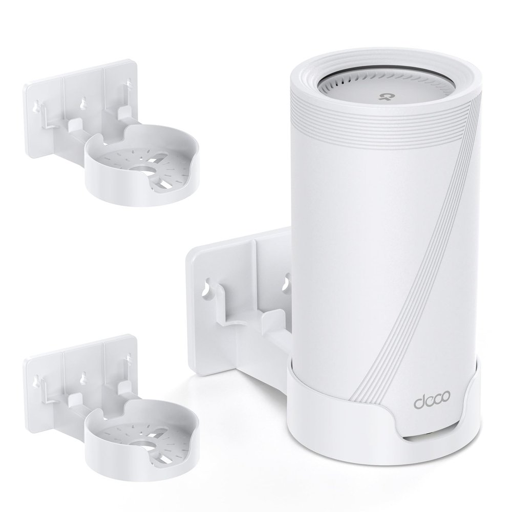 EDUP LOVE Deco Mesh Wall Mount for Deco WiFi 7 Mesh System BE63/BE75/BE85/BE95/BE10000/BE17000/BE22000/BE33000 BE Serie, Deco Mesh Wi-Fi 7 Mount Bracket Holder, Easy Installation (White, 2 Pack)