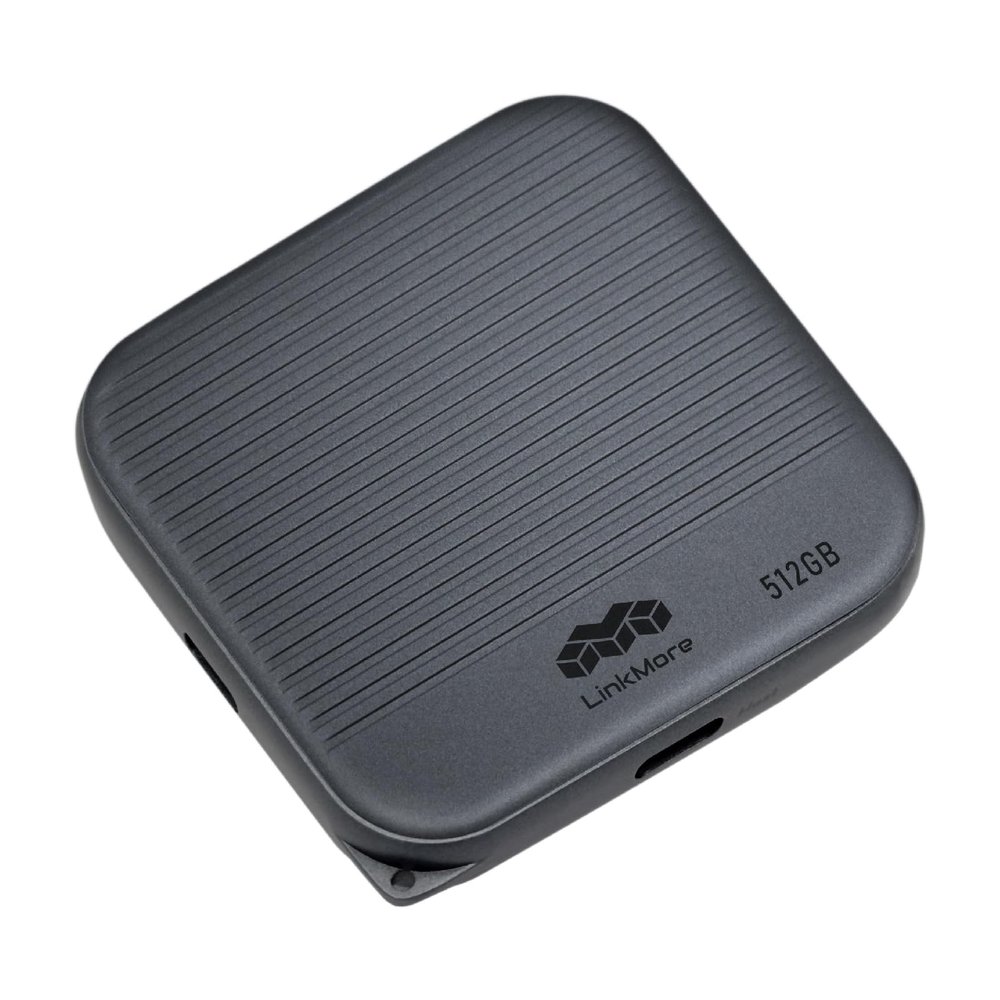 LinkMore 512GB Magnetic External Portable SSD 950MB/s Read for ProRes 4K Phone SSD Compatible with MagSafe, USB-C, USB-A, iPhone 15/16, Mac, PC (NR P100)