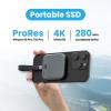LinkMore 512GB Magnetic External Portable SSD 950MB/s Read for ProRes 4K Phone SSD Compatible with MagSafe, USB-C, USB-A, iPhone 15/16, Mac, PC (NR P100) view 3