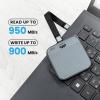 LinkMore 512GB Magnetic External Portable SSD 950MB/s Read for ProRes 4K Phone SSD Compatible with MagSafe, USB-C, USB-A, iPhone 15/16, Mac, PC (NR P100) view 4