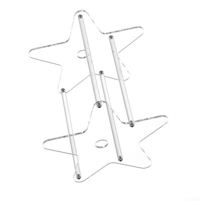 Acrylic CD and Vinyl Record Organizer Rack for Home or Studio with Transparent Material and Easy to Assemble