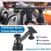 6" Swing Arm Mount Fishfinder for Fishfinders & Chartplotters 360 Rotation Universal Horizontal Mount Bracket for Garmin,for Lowrance,for Humminbird and More view 2