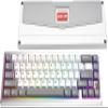 KEEBMONKEY WOBKEY Zen 65 65% Quick Release Wireless Mechanical Keyboard with RGB, CNC Aluminum Case, Hot-Swappable, VIA Support, BT/2.4G/USB-C Gaming Keyboard for Mac/Windows (Ultra Silver) view 1