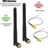 BOOBRIE WiFi Antenna Dual Band 2.4Ghz/5Ghz/5.8 GHz RP-SMA Male WiFi Aerial and 25cm U.FL MHF4 to RP-SMA Female Pigtail 0.81mm for Wireless Mini-PCI Express PCIE Network Card Adapter view 2