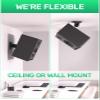 Surround Sound Rear Speaker Wall Mount, Ceiling Mount Bracket for Universal Satellite, fits Keyhole and Thread Hole with 1/4"- 20 Threads, 5mm and 4mm, Compatible with Roku, Samsung q990d & Others view 3