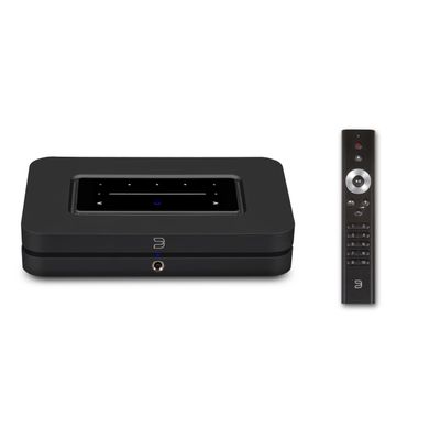 Bluesound Node (2024 Model) Wireless Music Streamer with RC1 Remote (Black) - Combo Bundle