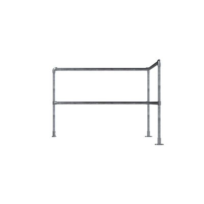 Safety Rail Co. OSHA Compliant Industrial Safety Railing Surface Mount  6 x 6 Feet