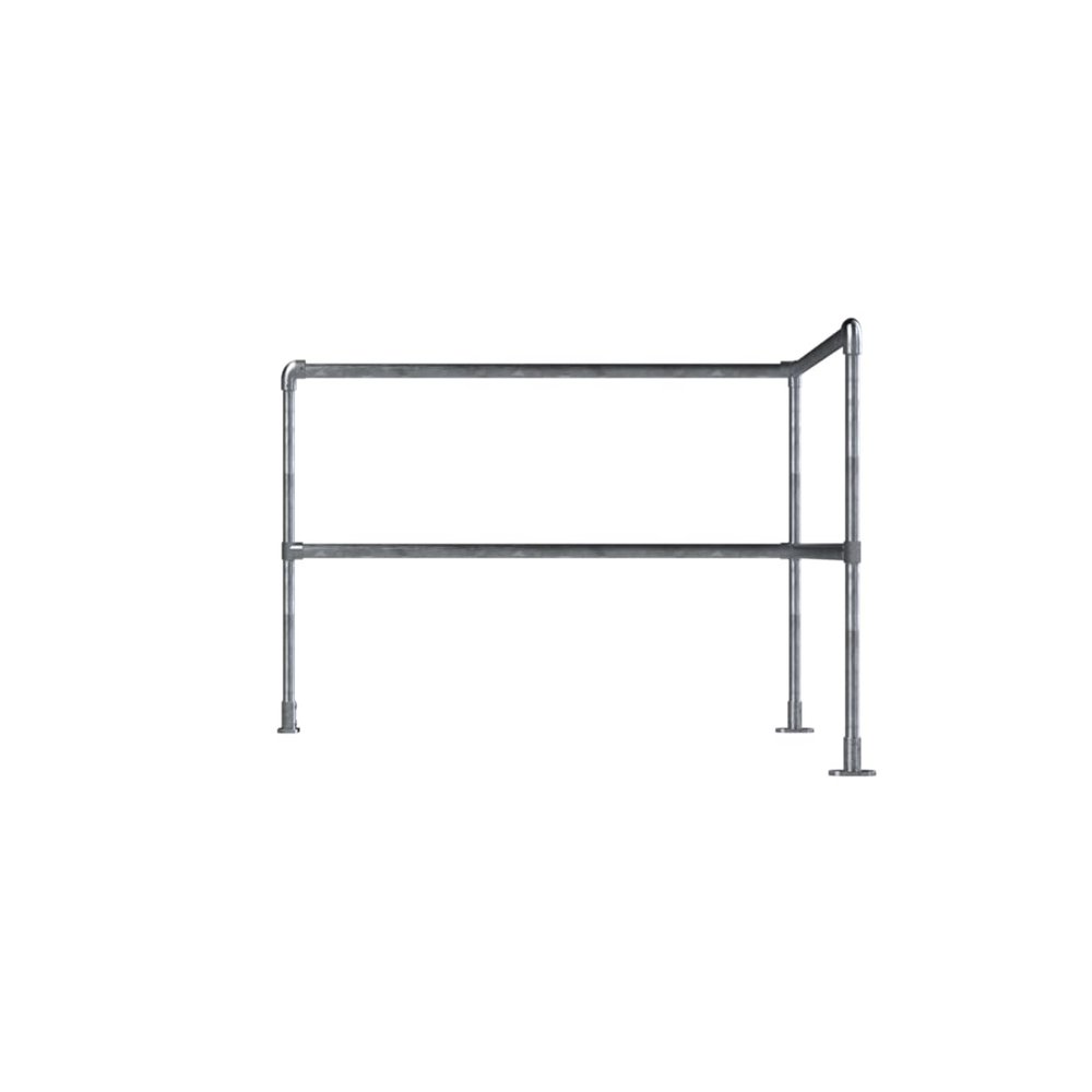 Safety Rail Co. OSHA Compliant Industrial Safety Railing Surface Mount  6 x 6 Feet