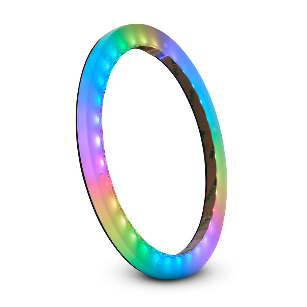 DS18 NXL-DLRING8 8 Marine LED Acrylic Spacer Ring  Waterproof Digital Light Ring for NXL & CF Series Speakers  Fits Most 8" Marine Speakers  Bluetooth App Control Compatible