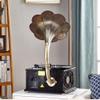 Black Retroge Phonograph Record Player Multifunction Old Radio Stereo Subwoofer Ornaments Turntables Gift Ornaments 38 * 30 * 74Cm view 2