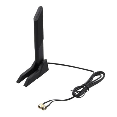 Tri-Band WiFi Antenna RP-SMA Male Connector Support 802.11 ax/b/a/ac/g 180 Adjustable Omni-Directional Antenna for PC