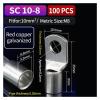 100pcs Copper Lug Ring Wire Connectors Cable Electric Crimp SC6-6 SC6-8 SC10-6 SC10-8 SC16-6 SC16-10 SC25-6 SC25-12(SC10-8 100PCS,5 Lot(500 PCS)) view 2