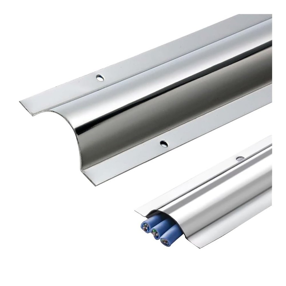 3.3' Stainless Steel Wire Guard/Raceway Cord Cover, Cable Management Hider/Protector with Screws for Home/School/Factory/Office(No.3,5pcs)