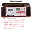 Bluetooth Record Player Turntable with Stereo Speaker, Vinyl Record Playback Auto Arm/Tape Playback/CD Playback/USB/SD Playback/Radio Playback view 2