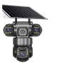 LNBBEQ Solar Camera 4G Sim Outdoor 3 Lens 3 Screen 10X Zoom PIR Human Detect Cameras Waterproof Night Vision CCTV Security Protection(4G Camera 128G) view 1