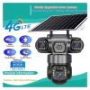 LNBBEQ Solar Camera 4G Sim Outdoor 3 Lens 3 Screen 10X Zoom PIR Human Detect Cameras Waterproof Night Vision CCTV Security Protection(4G Camera 128G) view 3