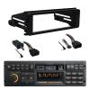 Blaupunkt Frankfurt Single DIN 90's Retro Classic USB Bluetooth AM/FM Stereo Receiver, Stereo Installation Kit, Handlebar Control Kit for Select 1998-2013 Harley Davidson Motorcycles view 1