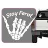 Stay Feral Transfer Vinyl Decal Sticker for Car, Laptop, Tumbler and More # A019819-12 x 12" view 2