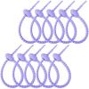 10 Pcs Silicone Zip Ties Bag Clip, Cable Straps, 8 Inch Reusable Rubber Twist Straps, All-Purpose Ties, Silicone Cord, Household Snake Holder for Seal Plastic Bags Wires and Cables view 1