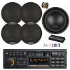 Blaupunkt FRANKFURT Single DIN 90's Retro Classic USB Bluetooth AM/FM Stereo Receiver, 5-Channel Amplifier w/Kit, 10" Subwoofer, 4x 6" 40 Watt Max 3-Way Car Speakers w/ Wire view 1