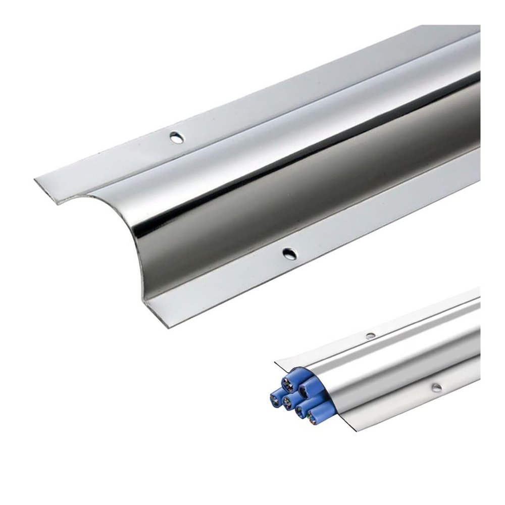 3.3' Stainless Steel Wire Guard/Raceway Cord Cover, Cable Management Hider/Protector with Screws for Home/School/Factory/Office(No.5,4pcs)