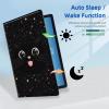 for Samsung Galaxy Tab S7 FE Tablet CasePU Leather Folio Cover with Auto Sleep/Wake,Stand-Style Shockproof Protective Case for Galaxy Tab S7 FE,Cute Cartoon Cat with Golden Starlight view 4