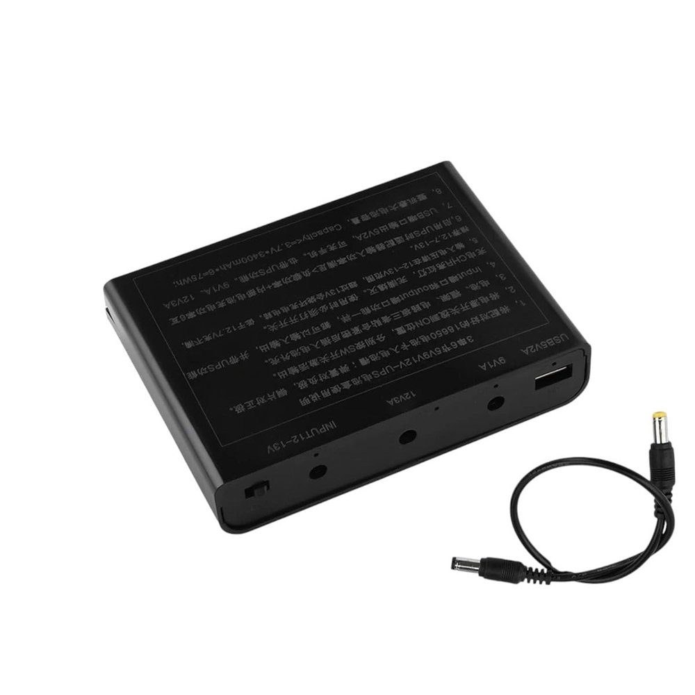 5V 9V 12V Output 60W Ups Uninterrupted Power Supply DIY Power Banlk Box for House Router Cellphone Tablet Modem Without Batteiry
