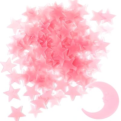100 Stars & 1 Moon Glow in the Dark Stars for Ceiling