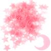 100 Stars & 1 Moon Glow in the Dark Stars for Ceiling view 1