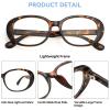 Dollger Retro Oversized Oval Blue Light Blocking Glasses for Women Men, Tortoise Cute Stylish 90s Glasses Y2k Eyewear Frame For Computer Phone Use view 3
