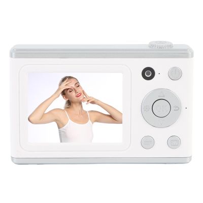 Wisoqu Digital Video Camera, 64MP Dual Lens Camcorder for Photography, 1080P HD Recording with Selfie Mirror, LED Fill Light, 2.4" Display, Music Playback, Games, Filters (White)
