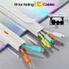 212.6in Cord Hider Wall, Cord Covers for 2-3 Wires on Wall, Paintable Cable Hider Raceway, Easier Set-up Wire Hider Wire Covers for Cords on Wall, Self-Adhesive Cable Cover, W0.95 H0.55in, White view 2
