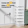 212.6in Cord Hider Wall, Cord Covers for 2-3 Wires on Wall, Paintable Cable Hider Raceway, Easier Set-up Wire Hider Wire Covers for Cords on Wall, Self-Adhesive Cable Cover, W0.95 H0.55in, White view 3