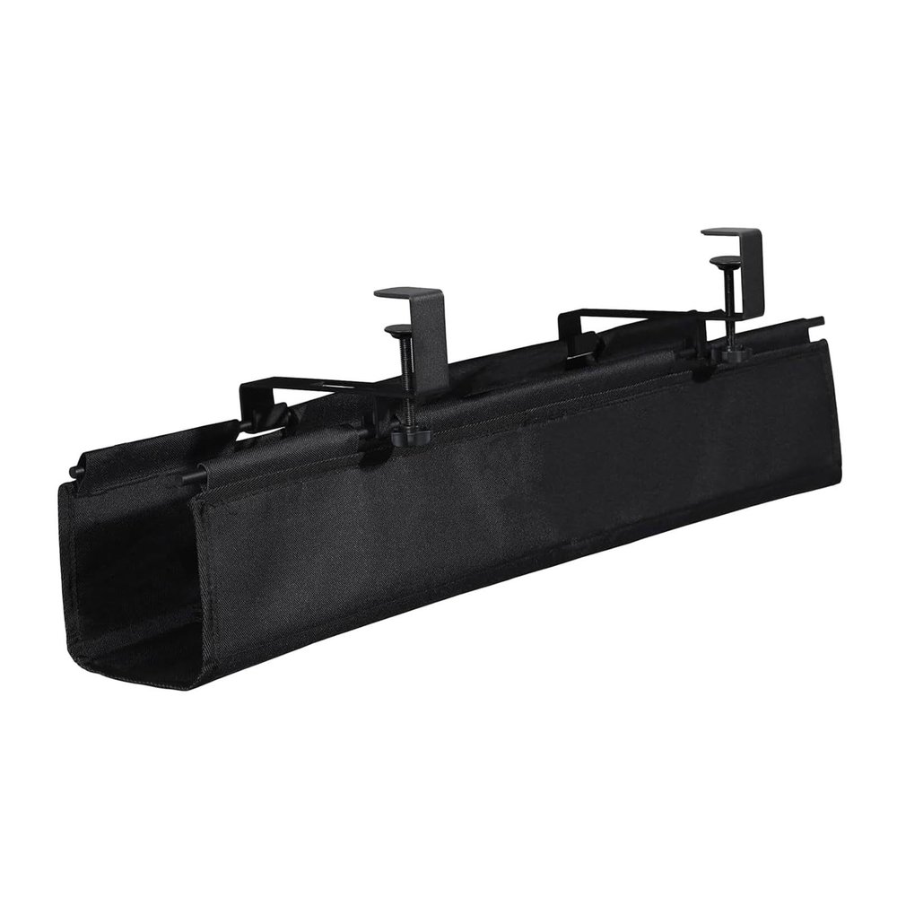 ZGUZMCMK under Desk Cable Management Tray Wire Organizer, Easy to Install, Wire Management, Clamp Mount, Cable Tray