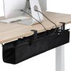 ZGUZMCMK under Desk Cable Management Tray Wire Organizer, Easy to Install, Wire Management, Clamp Mount, Cable Tray view 2