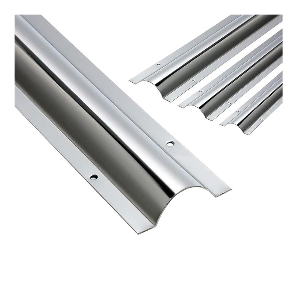 39.4" Stainless Steel Cable Trunking, Wire Guard Raceway Half Round Silver Cord Cover with Screws for Home/School/Factory/Office(No.4)