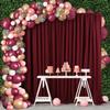 10ft x 8ft Burgundy Backdrop Curtains Polyester Photography Drapes Fabric 4 Panels 5ft x 8ft for Baby Shower Wedding Party Birthday Decorations view 3