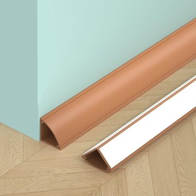 Corner Wall Cable Cord Hider Cover, Indoors Hider Ducting Concealer for Computer TV Wire Protector, Modern Non-Slip Power Extension Cords Organizer Lid - Self Adhesive(Brown,20mmx20mm/0.79inx0.79in)
