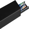 Cord Hider Floor Strip, Metal Cable Cover for Indoor Outdoor Wall Tv Speaker Wires Power Cords, 100cm Long Cable Hider Low Profile Wire Management(Black,Width 20mm) view 1